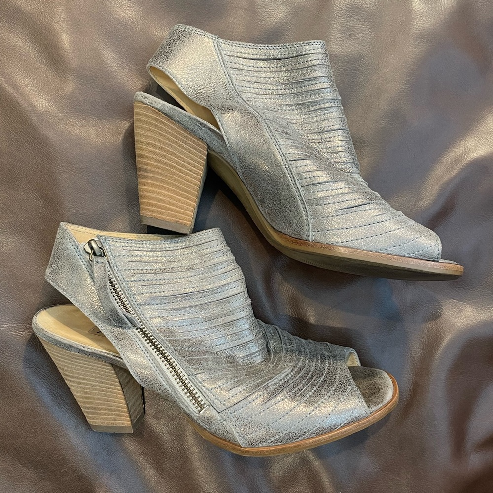 Paul Green gold open toe bootie